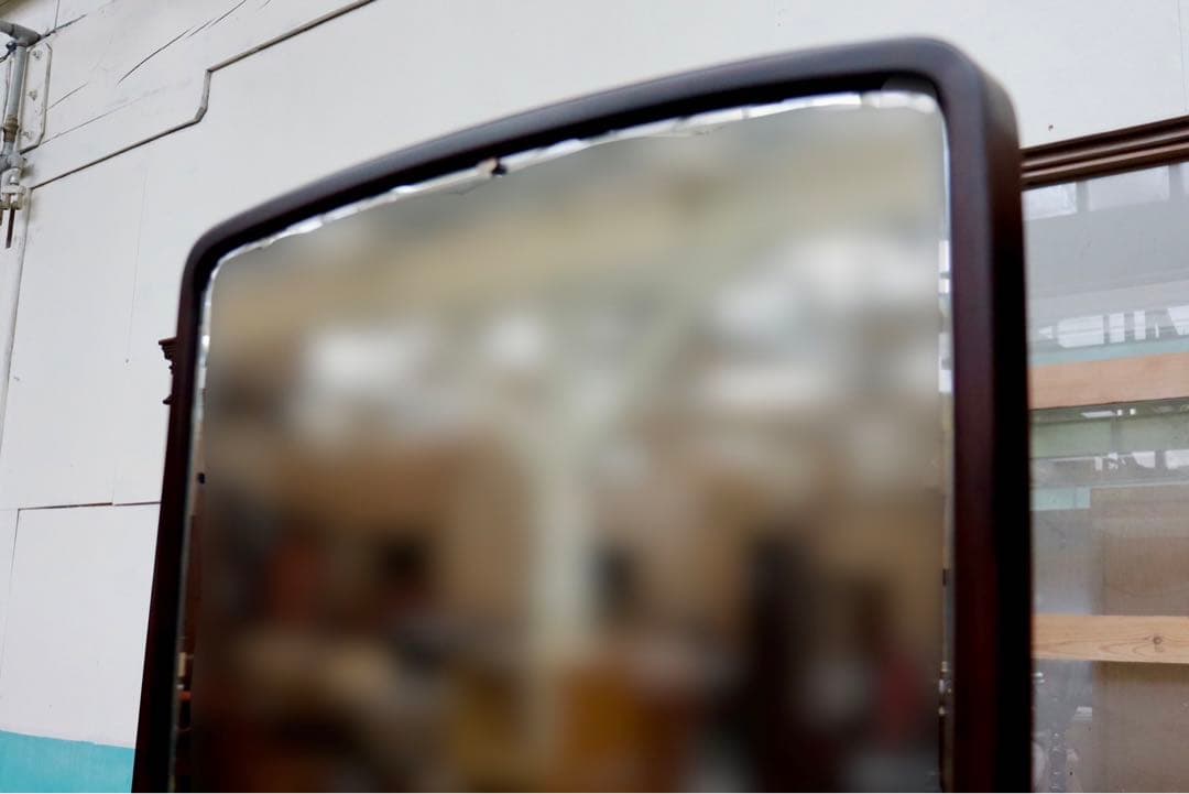 GMIH117○スタンドミラー 全身鏡 ミラー 姿見 鏡 木製フレーム レトロ