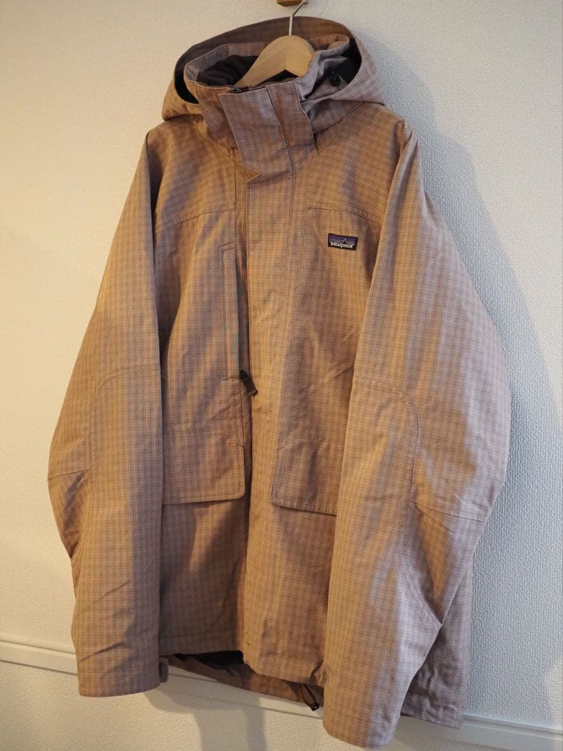 【F8】廃盤 PATAGONIA サイドウォールジャケット　ベージュチェック