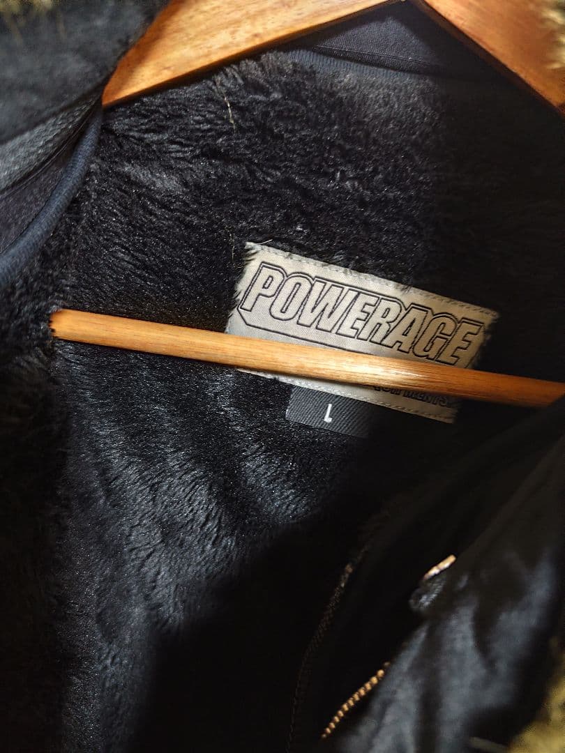 POWER AGE FURライダースジャケット Lサイズ ブラックPJ23201