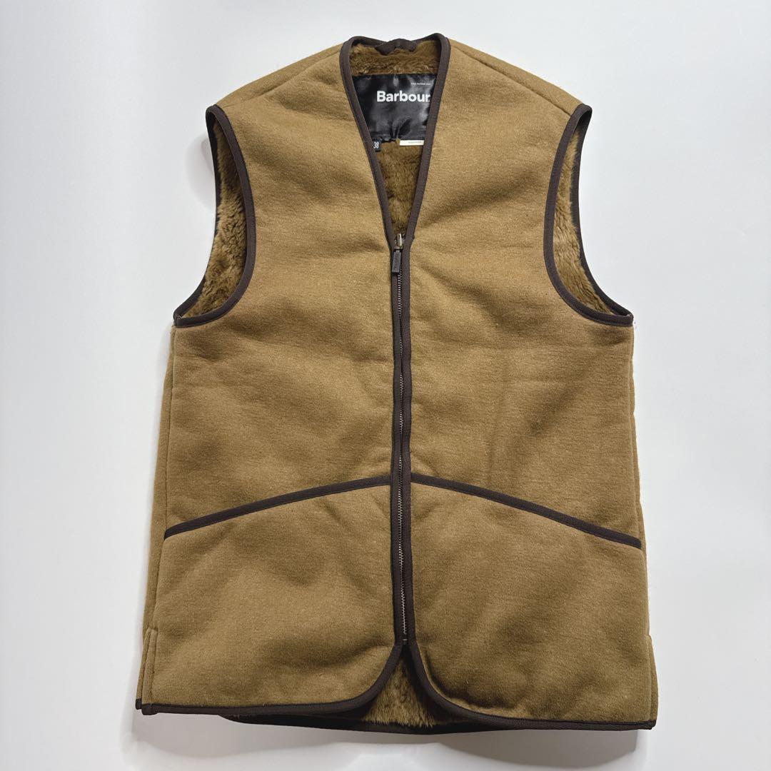 【美品】barbour バブアー　ファーライナーベスト　38