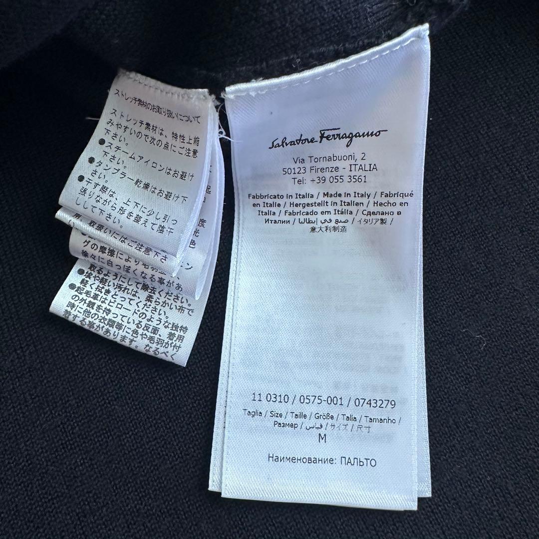 美品　現行　サルヴァトーレフェラガモ　ラムレザー　コート　ガンチーニ　シルク混