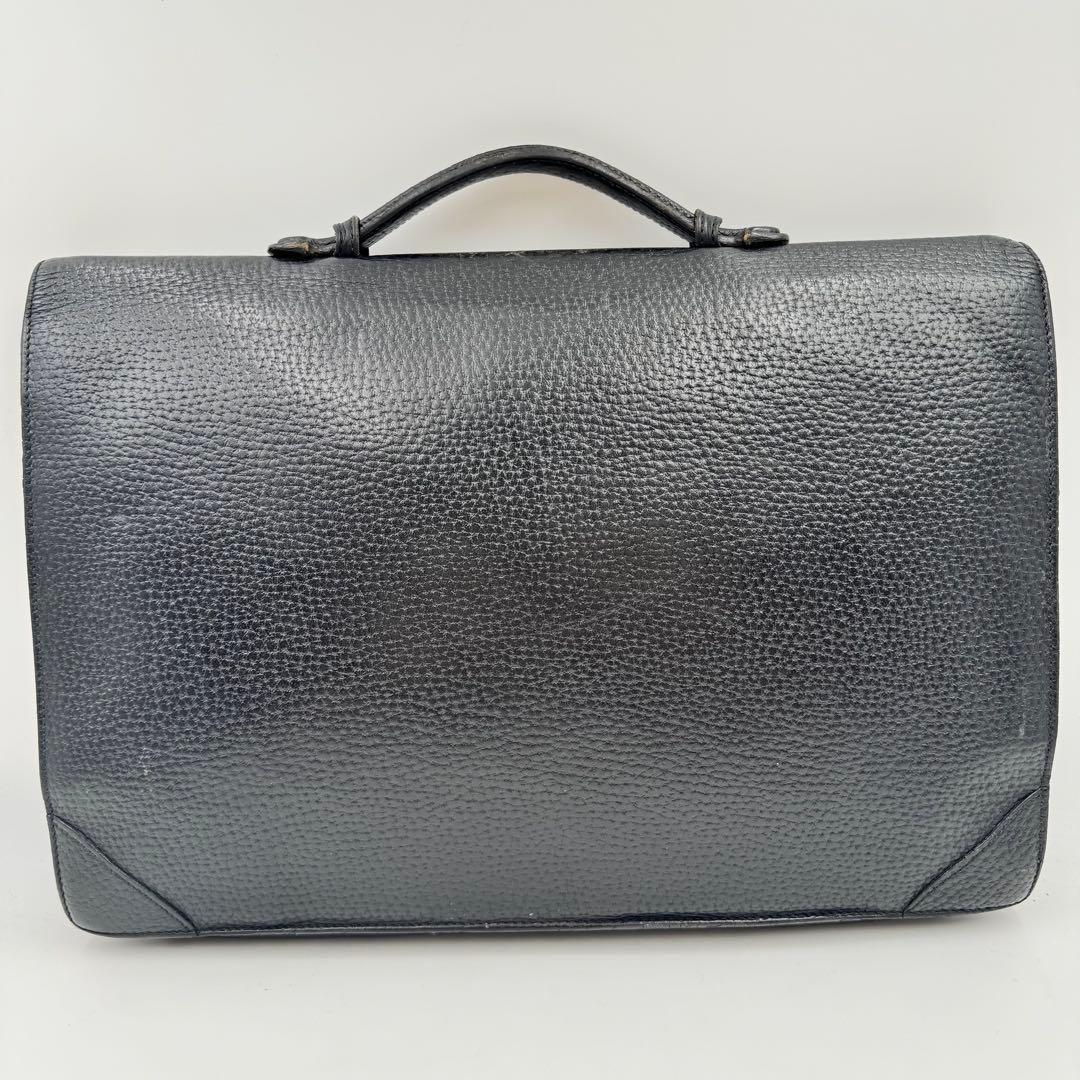 LOEWE ビジネスバッグ　ブラック　オールレザー　アナグラム　A4収納