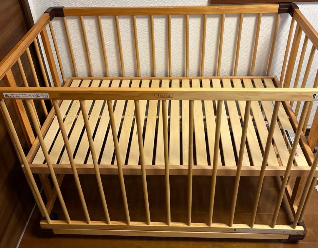 フォルスカ　ベッドサイドベッド　キャスター付　ジョイント用安全ベルト付