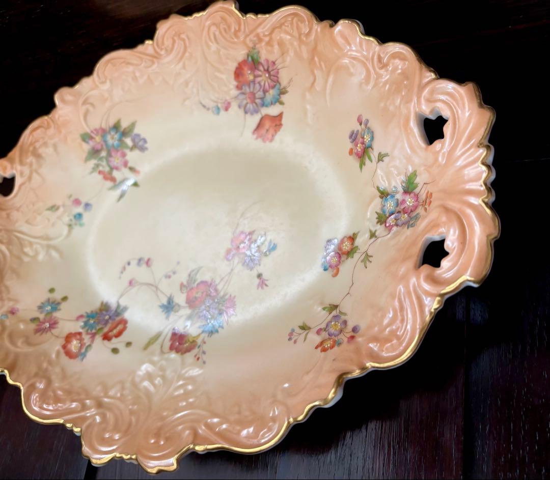 ロイヤルウースター　グレンジャーウースターブラッシュアイボリー　オーバルプレート