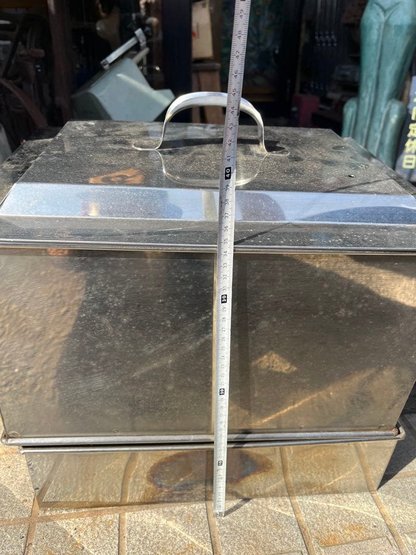 蒸し器 、2段 、ステンレス 、角蒸し器、蒸器・蒸篭・蒸籠・せいろ ・飲食店