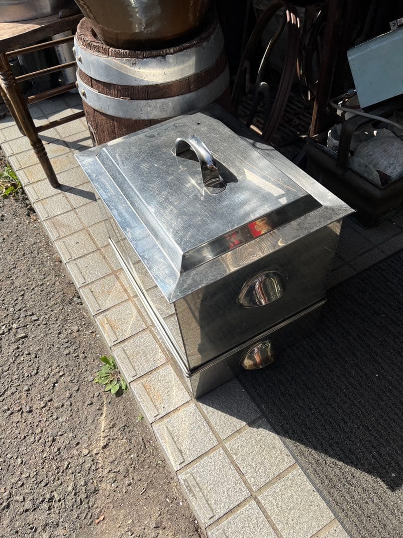 蒸し器 、2段 、ステンレス 、角蒸し器、蒸器・蒸篭・蒸籠・せいろ ・飲食店