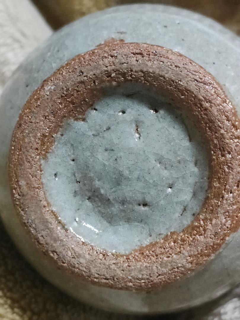 高麗青磁　李朝　象嵌　時代物　徳利　花入　骨董アンティーク