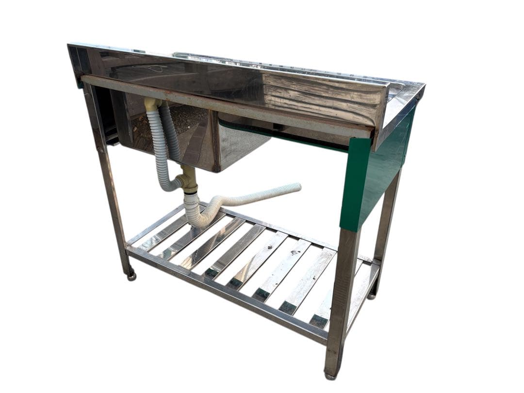 店舗用品 厨房用品 台付1槽シンク900×450 ×800×90