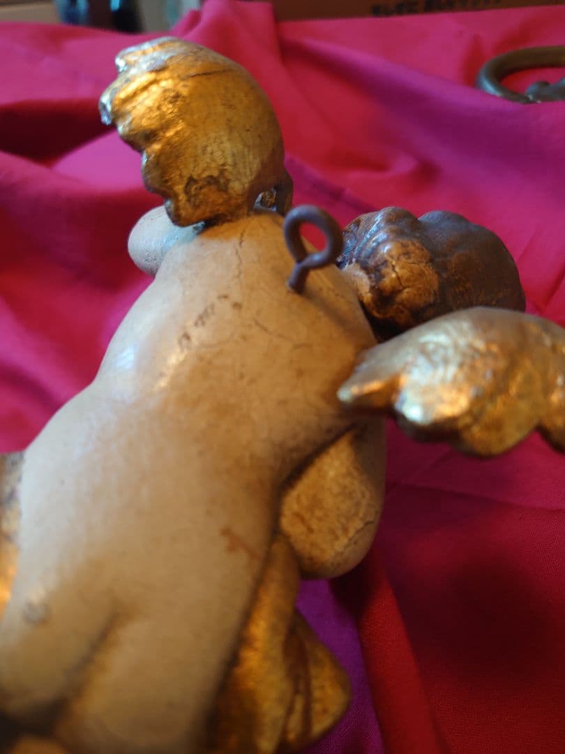 アンティーク オーストリア 天使ペア 壁飾り