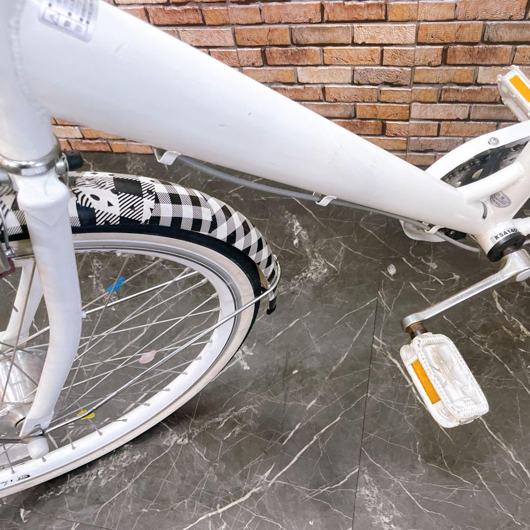 【12】子供用自転車 子供車 ホワイト 22インチ シングル