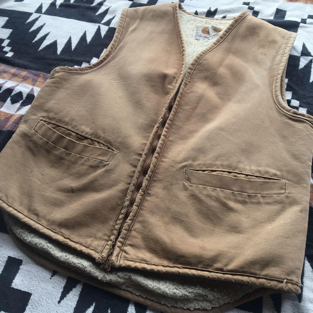 70's carhartt カーハート ダックベスト 裏ボア USA製