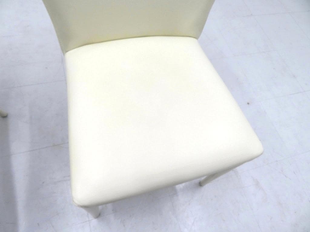 展示品　IDC大塚家具　フロイデ　本革　レザー　ダイニングチェア　2脚セット