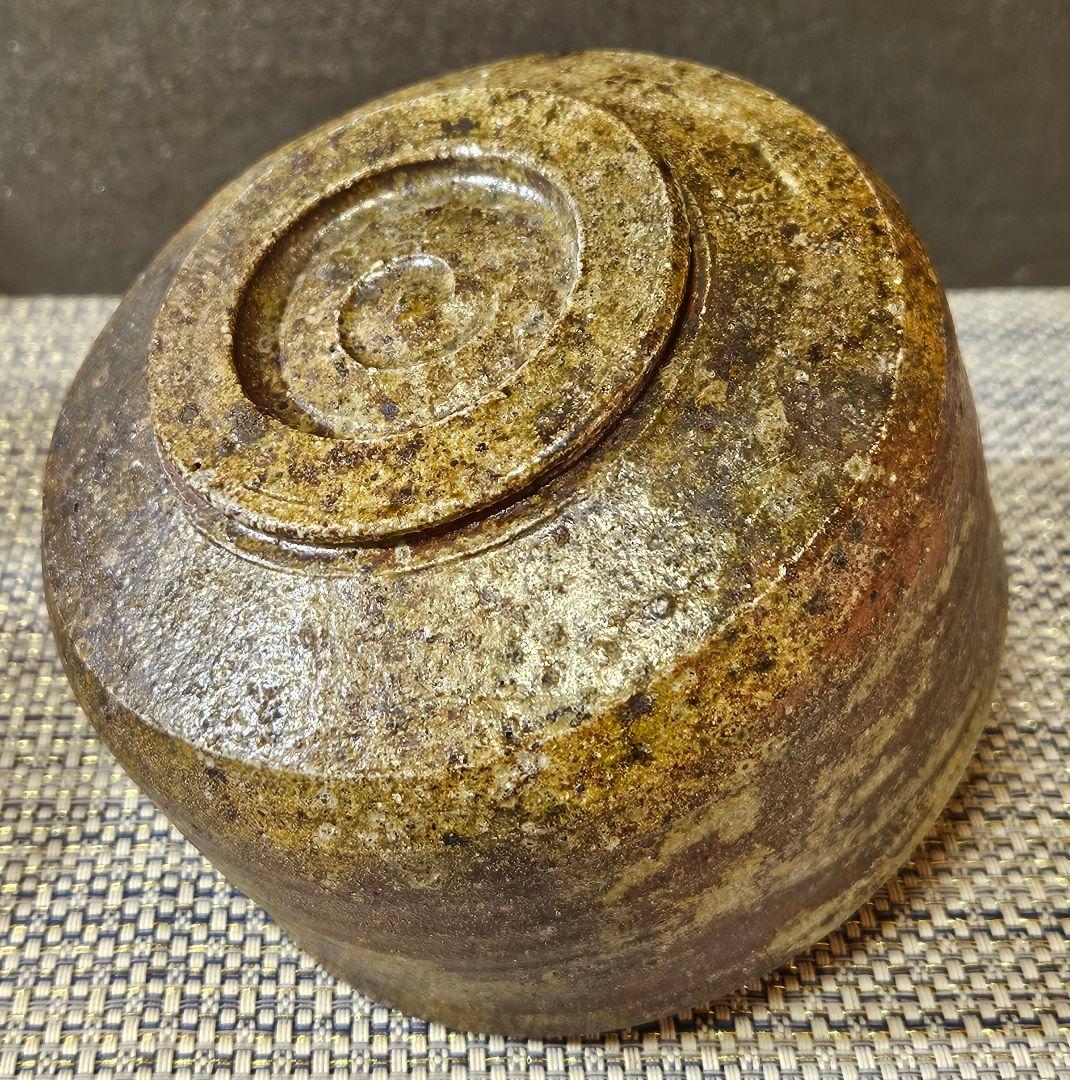 信楽出身　益子窯　名工 三代 寺坂常楽 作　 灰釉　茶碗　抹茶茶碗　茶道具　茶器