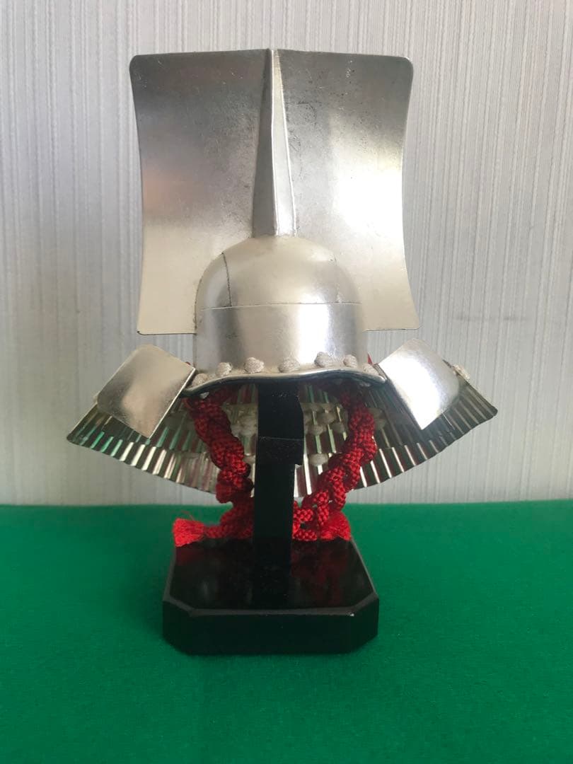 飾兜　レア品　徳川家康　一之谷　展示品　平安　武久作　純銀箔押　正絹白糸