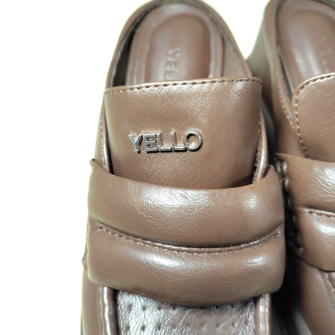 極美品 LANA着用モデル イエロー シューズ 厚底ローファー ブラウン 23