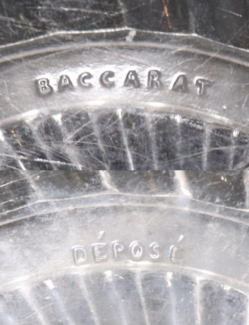 オールド・バカラ 特大3kg 銀巻鉢 バンブー サラダボウル フルーツバスケット