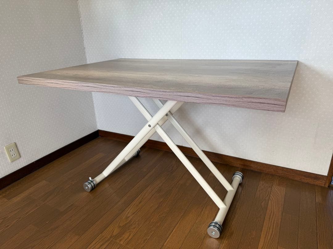 【ha1129様】昇降式テーブル 高さ調節 キャスター付き 折りたたみ　1台