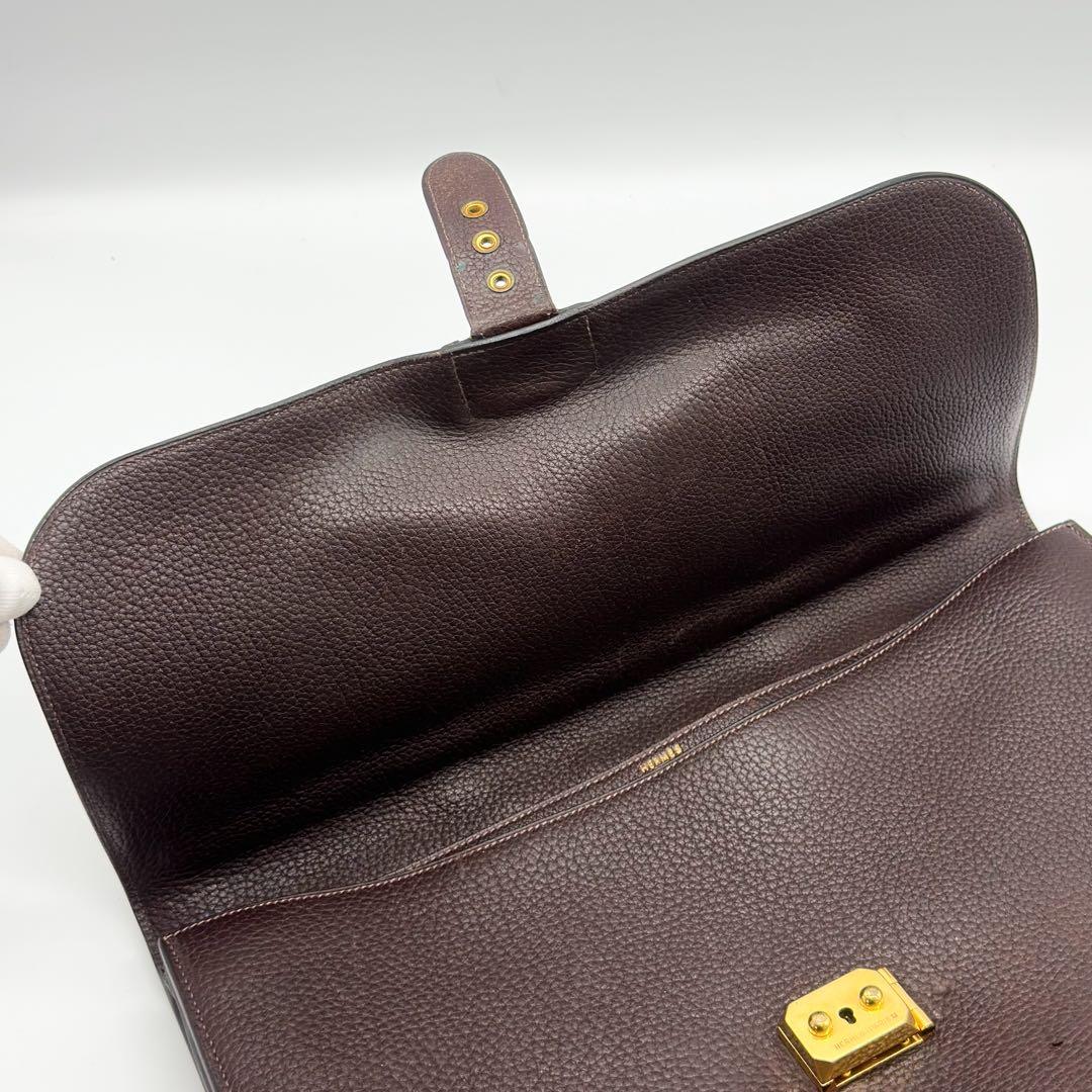 エルメス サックアデペッシュ 41 ブリーフケース トリヨンクレマンス ブラウン