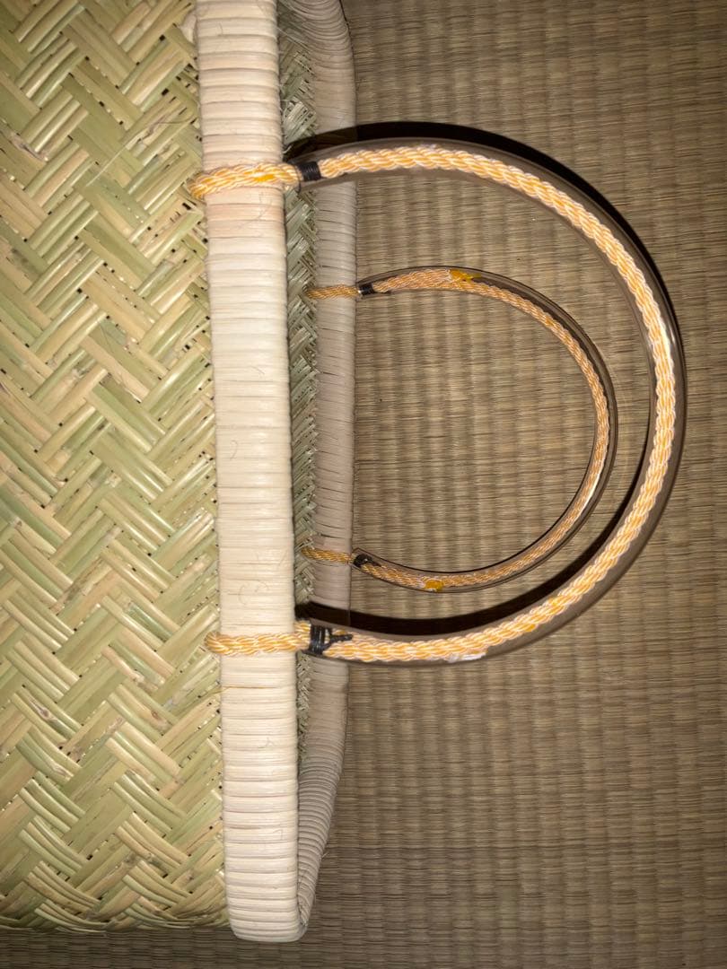 鳥越竹細工 市場かご 手持ちの所がビニール　特大サイズ　●貴重● ラスト1個