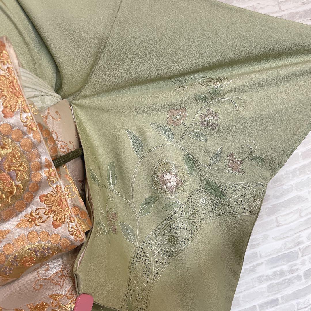 訪問着　フルセット　汕頭刺繍　宝相華　入学式　卒業式　着物　I6