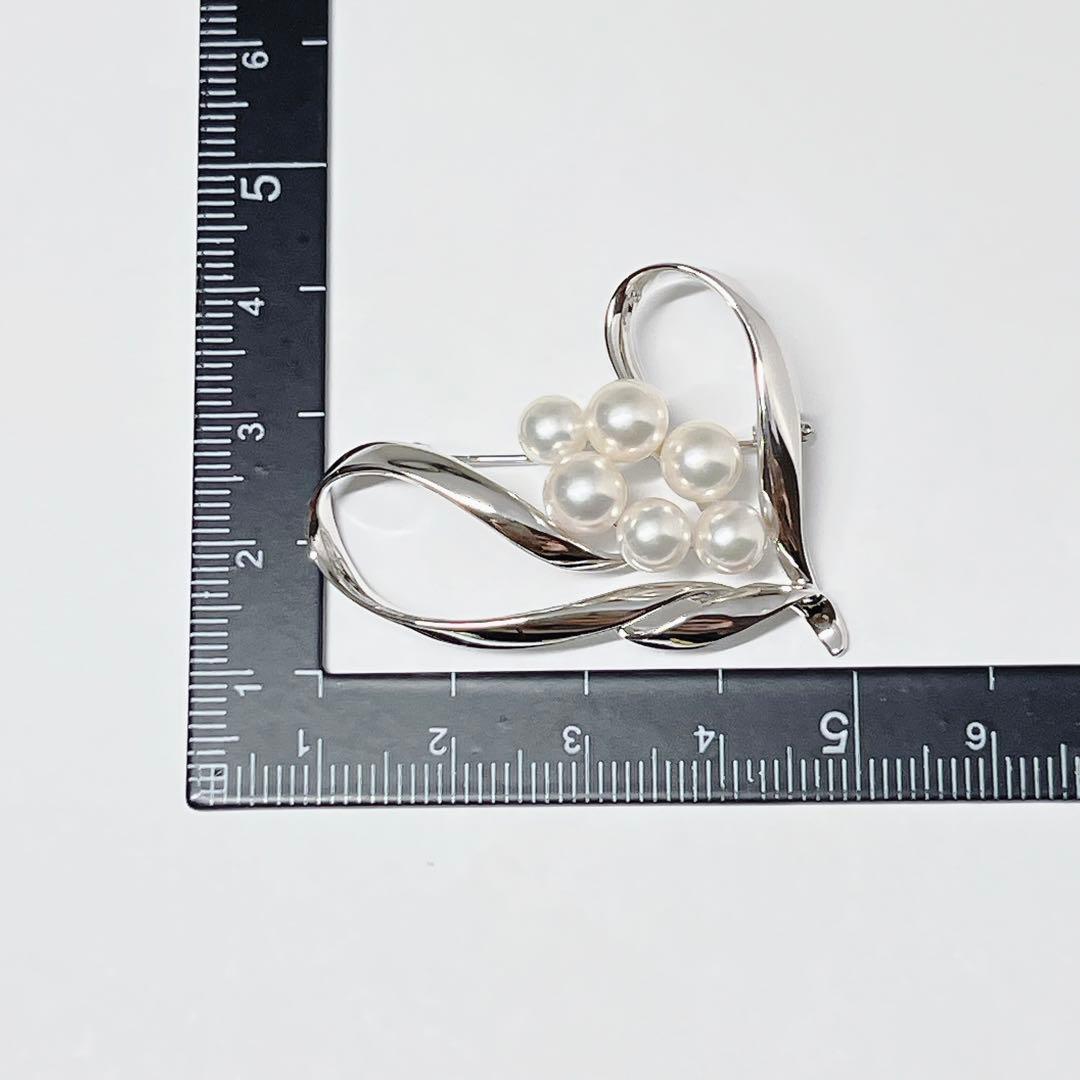 【未使用品級】✨MIKIMOTO ミキモト アコヤパール　ブローチ　ハート