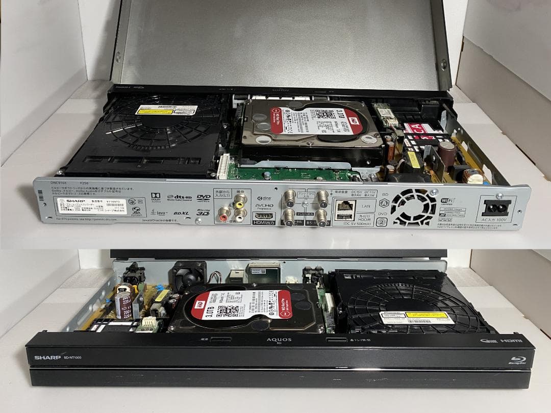 SHARP　BDレコーダーBD-NT1000 HDD:3TB 3番組同時録画