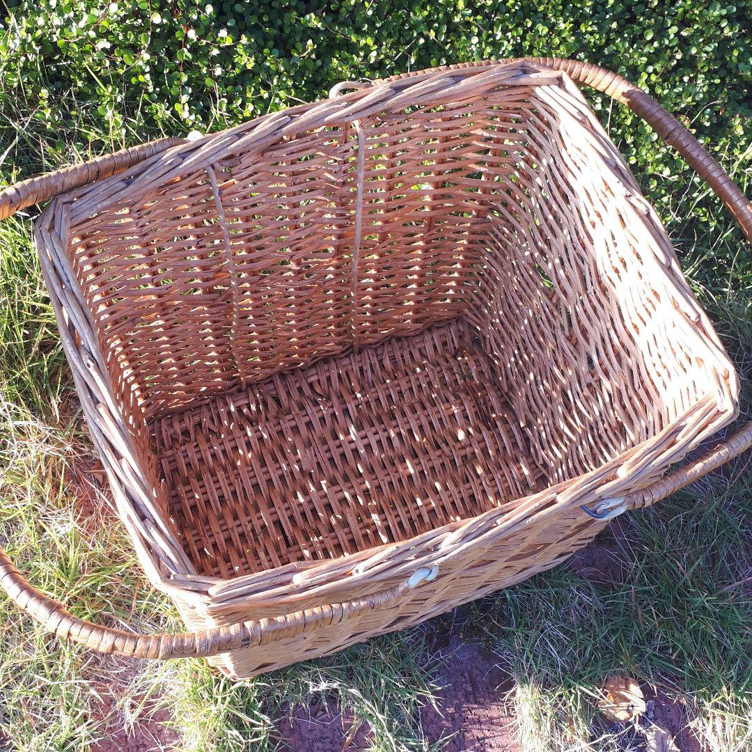 バスケット かご 洗濯カゴ ランドリー アンティーク 籠 アラログ