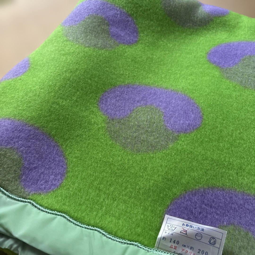 アクリル　ブランケット　毛布　レトロポップ