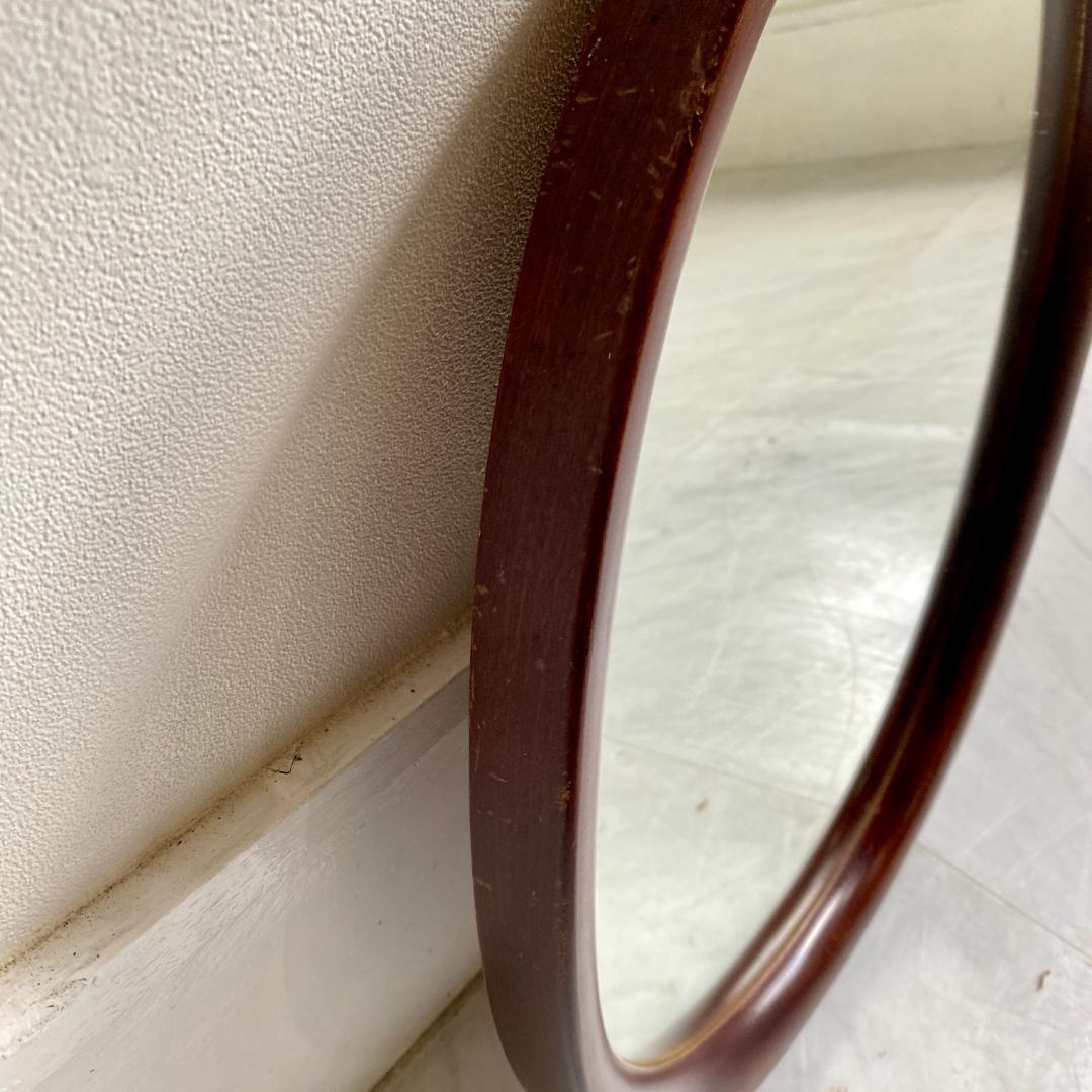 柳宗理デザイン 秋田木工 壁掛け鏡 ウォールミラー 曲木 希少