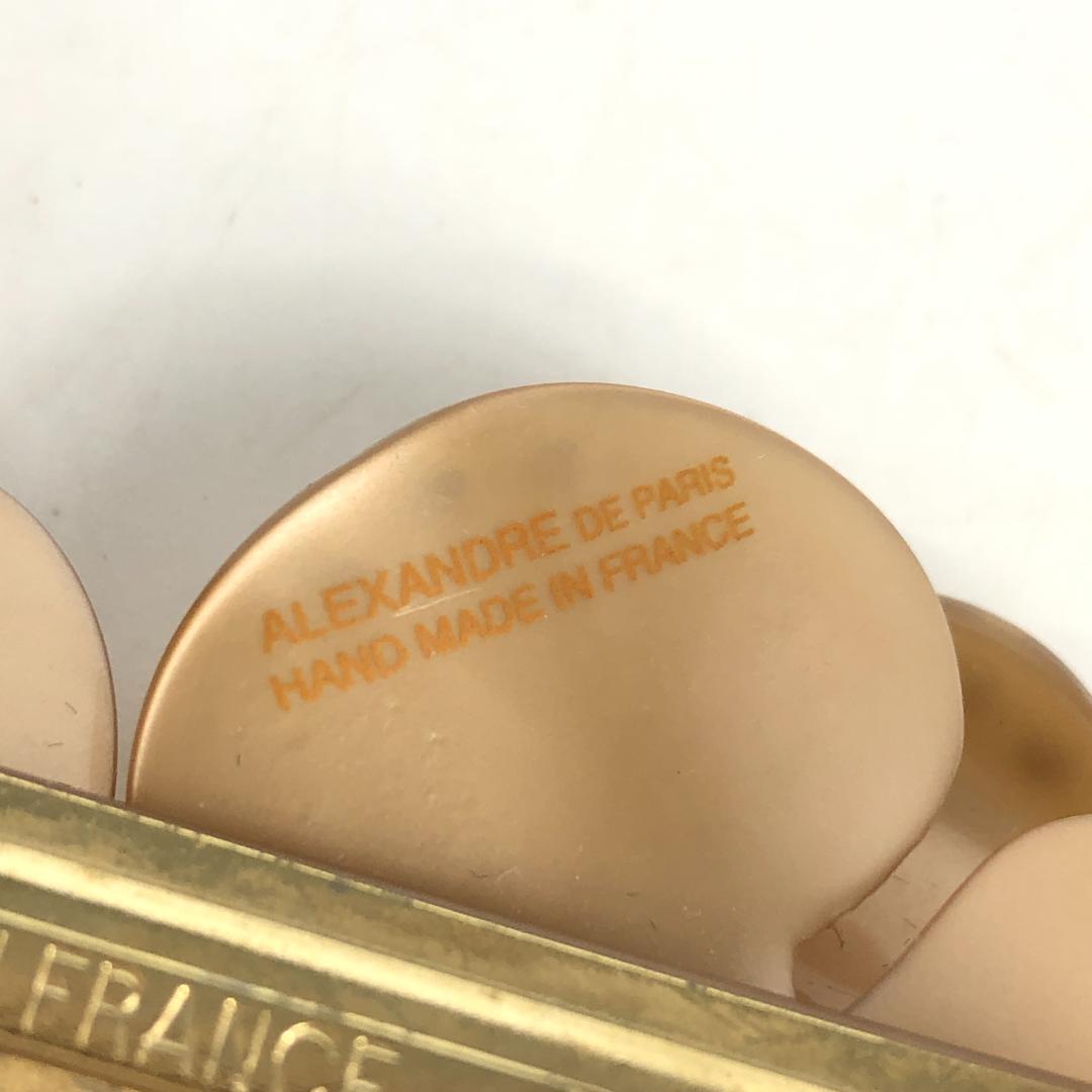 F10337 アレクサンドルドゥパリ バレッタ カメリア ストーン ベージュ