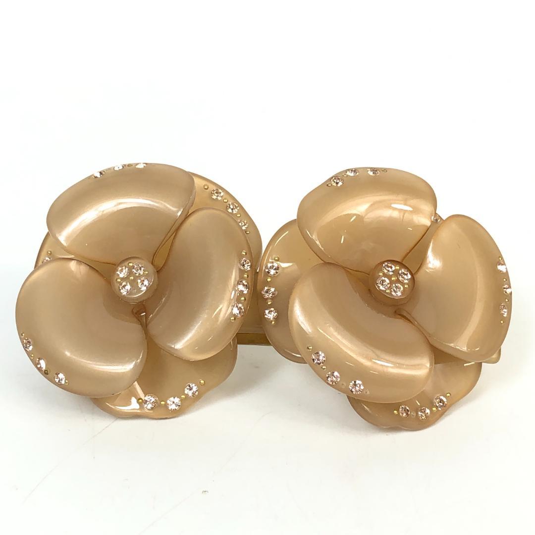 F10337 アレクサンドルドゥパリ バレッタ カメリア ストーン ベージュ