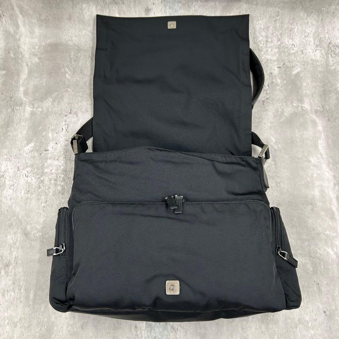 【良品】 グッチ ショルダーバッグ 2way メッセンジャーバッグ ブラック