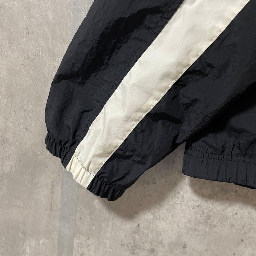 NIKEナイキナイロントラックジャケットハーフジップ黒ブラック刺繍ロゴ希少90s