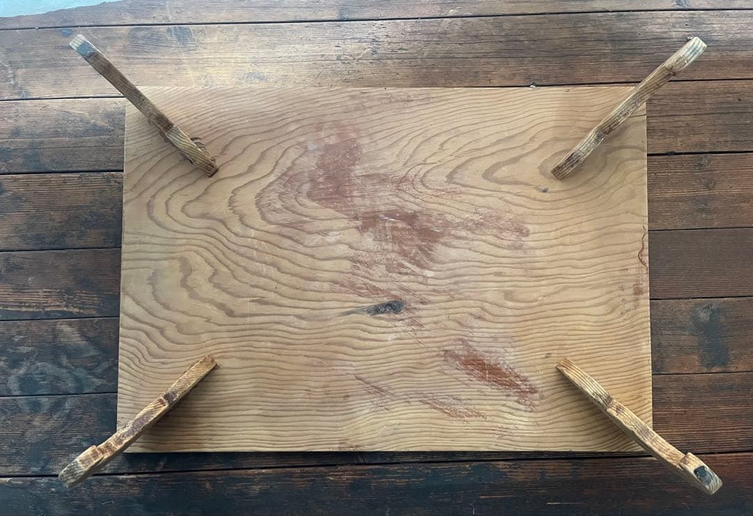 古道具猫足ローテーブル