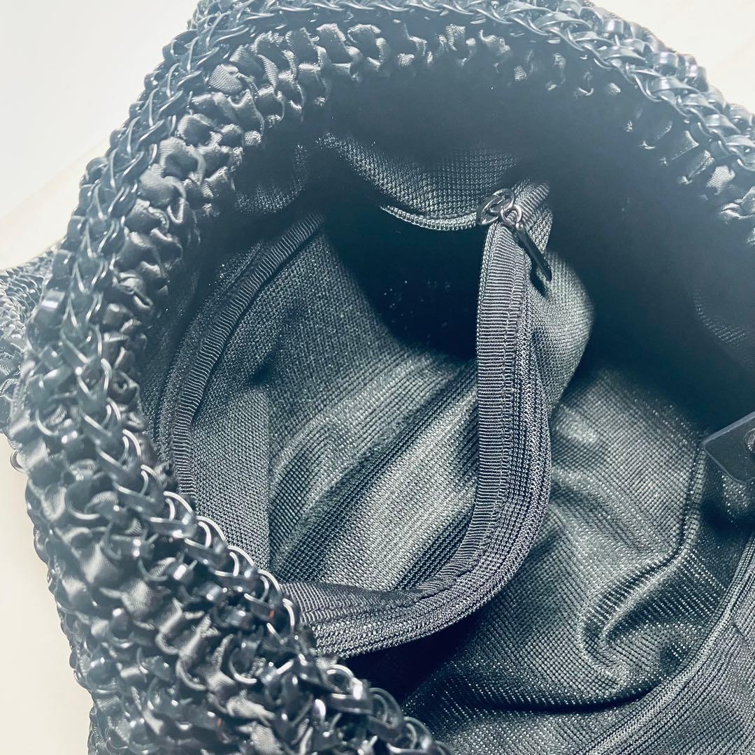 未使用級◇アンテプリマ ワイヤー ハンドバッグ◇ブラック ギャランティカード