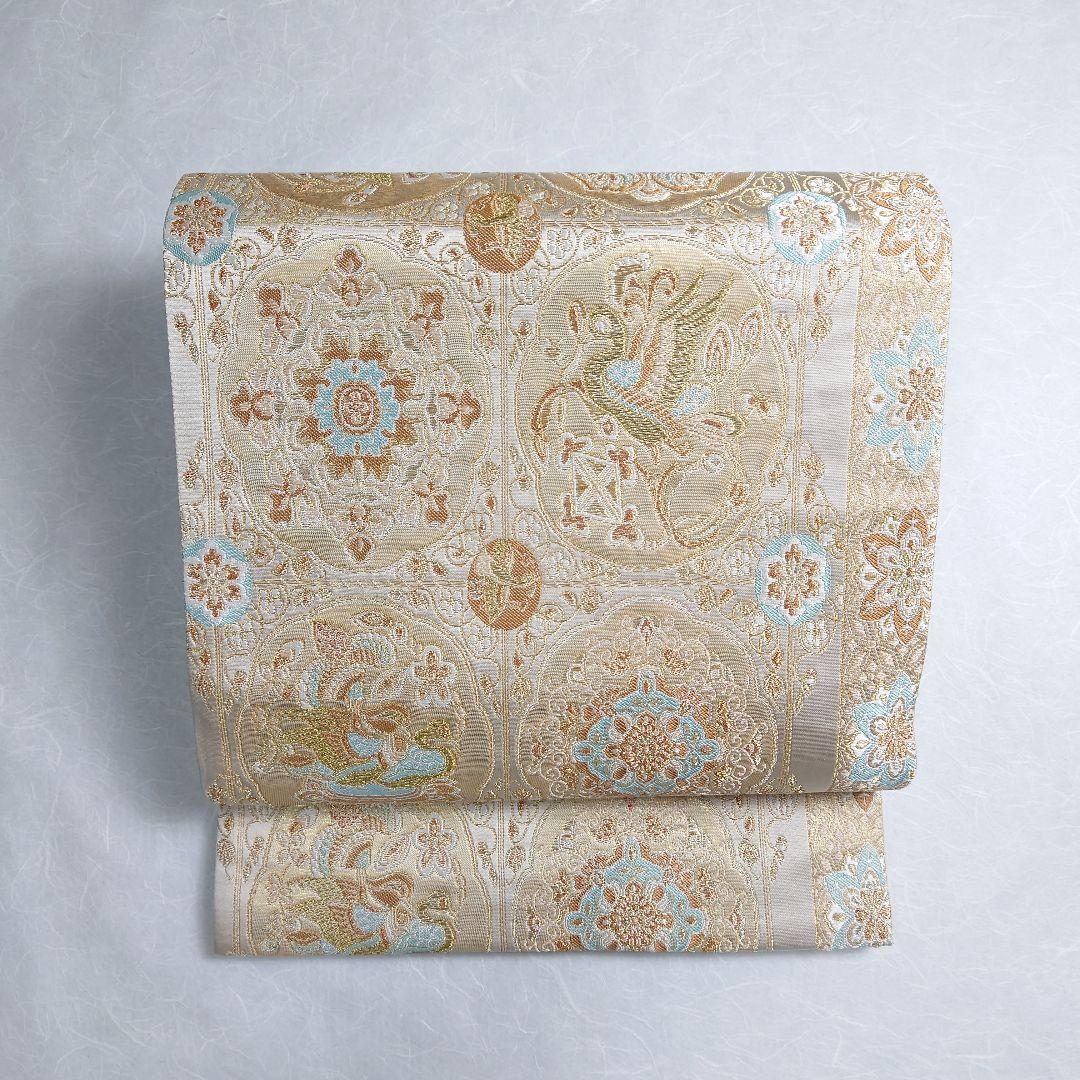 正絹 袋帯 六通柄 河村織物 手織 京華洛図案 極上 逸品 美品