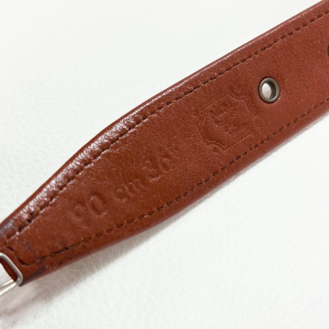 美品✨MCM　ロゴバックル　レザー ベルト モノグラム