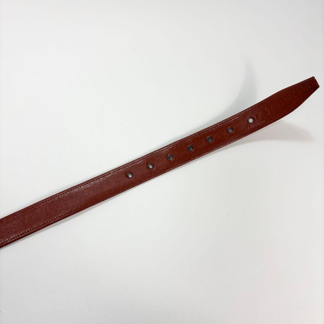 美品✨MCM　ロゴバックル　レザー ベルト モノグラム