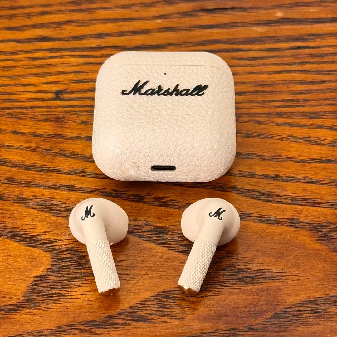【Marshall MINOR IV】ワイヤレスイヤホン（クリーム）