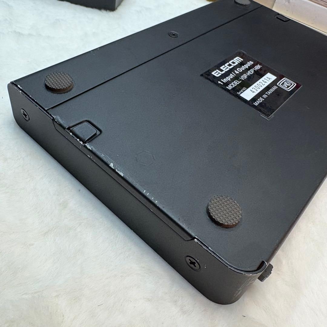 通電確認済みELECOM HDMI分配器 4K 60HZ VSP-HDP14BK