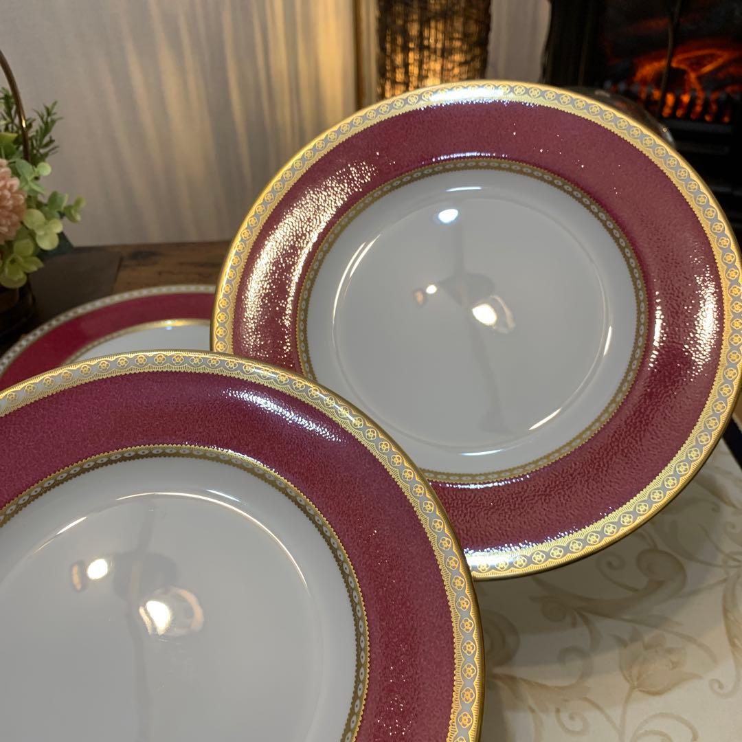 ウェッジウッド ユーランダー　パウダールビー　20.5cmデザートプレート