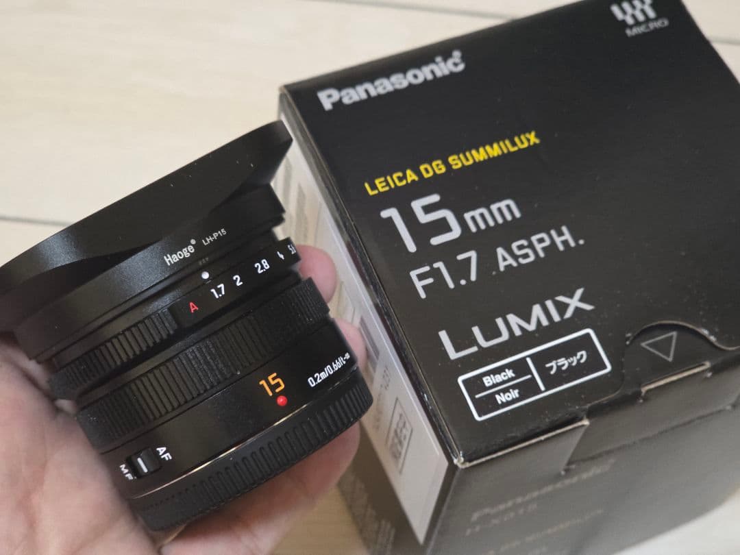 レンズ(単焦点) Panasonic LEICA 15mm F1.7+ Haoge LH P15