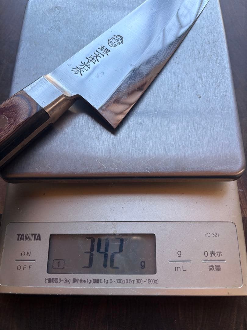 堺一文字光秀　ガラスキ　180mm 包丁　全鋼　骨スキ　洋出刃　洋包丁　釣り