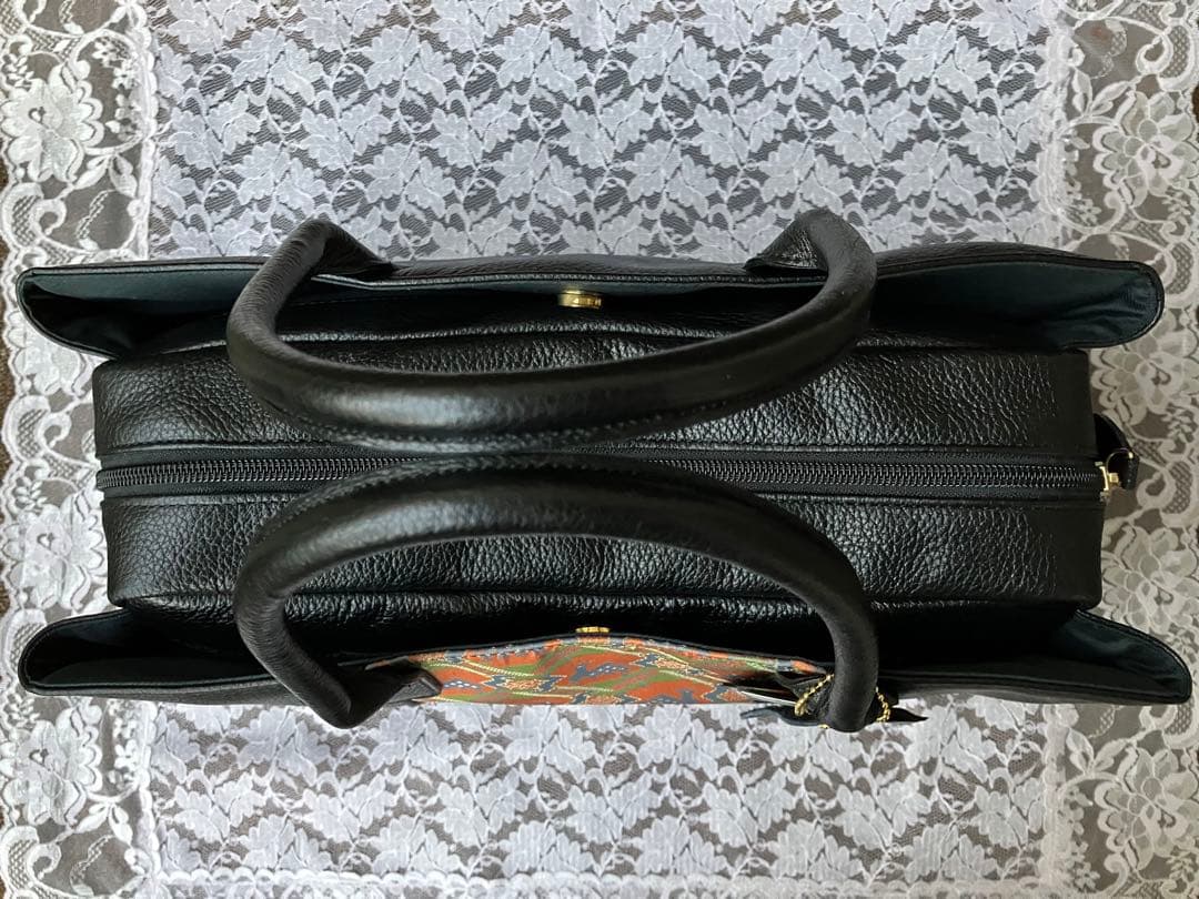 【新品】錦匠 龍村錦 龍村美術織物 名物裂 経錦 鹿文有栖川錦 ×レザー バッグ