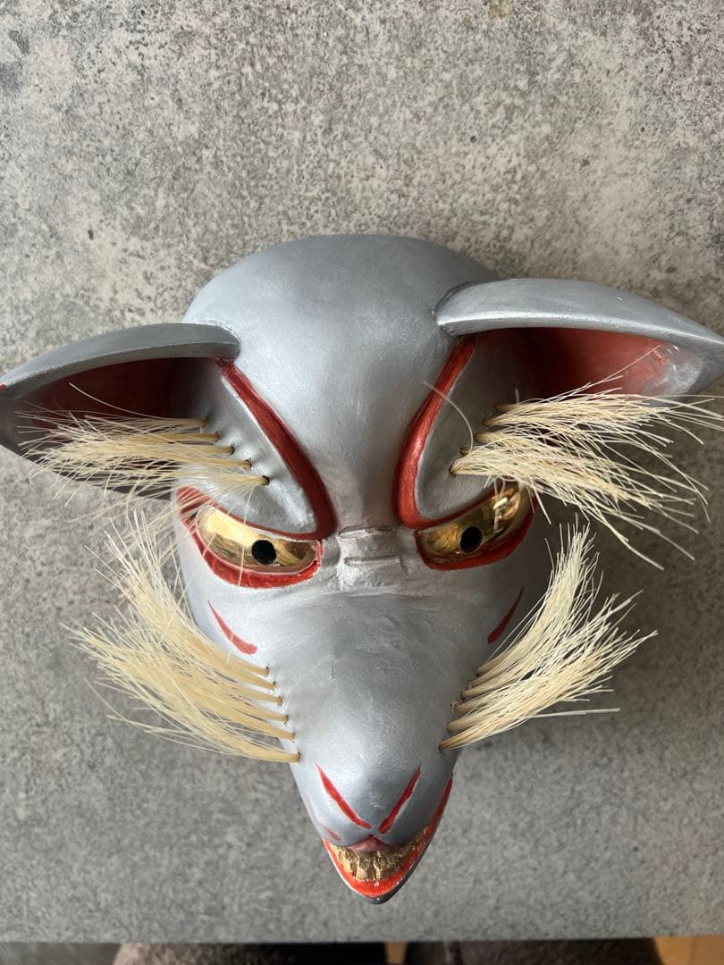 狐のお面（銀狐のオス）