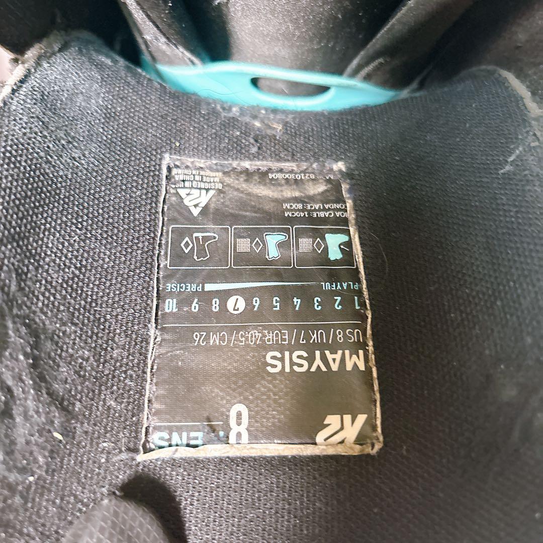 08B 26.0cm K2 MAYSIS ダブルBOA スノーボードブーツ