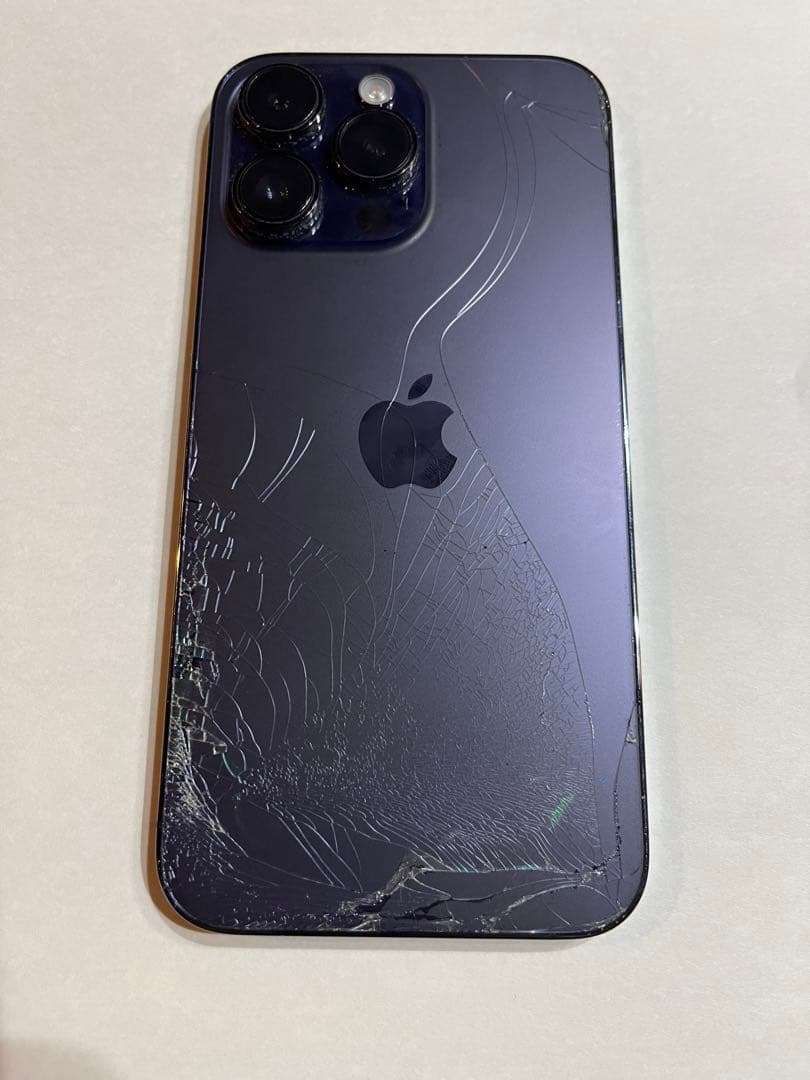 【ケース付】Iphone 14 promax 本体 背面ヒビ有