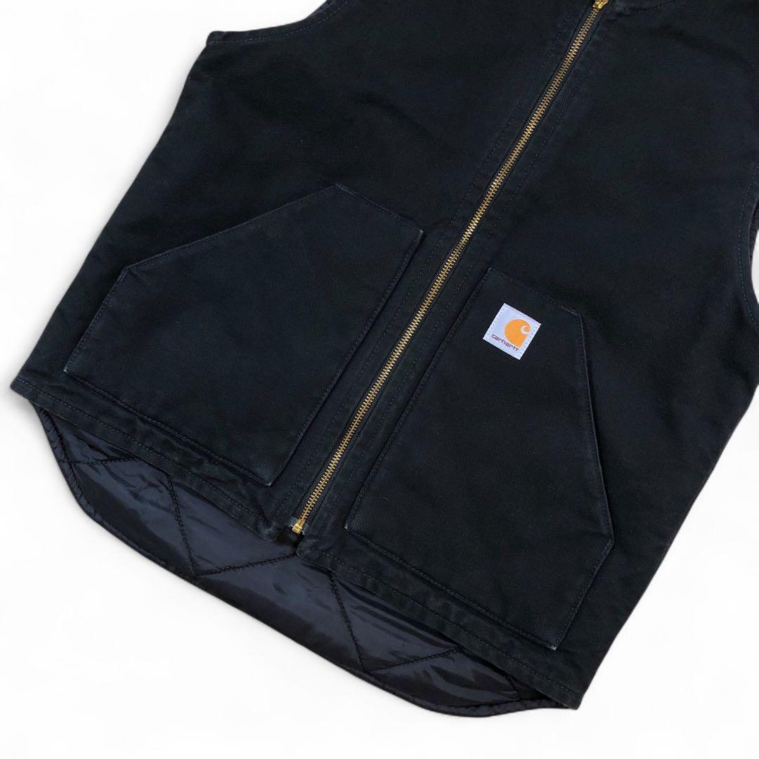 Carhartt ダック ベスト V01 BLK 黒 S カーハート