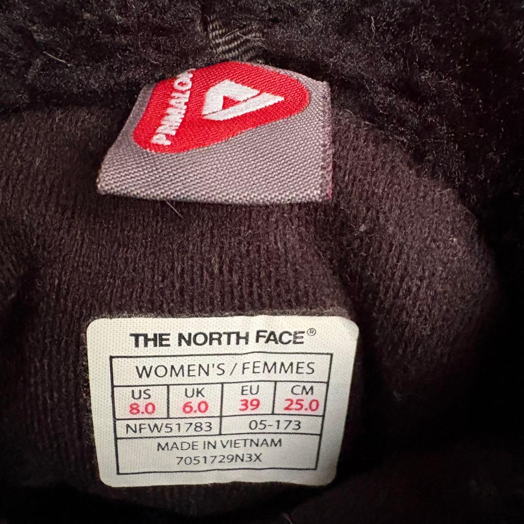 ザノースフェイス 防水ブラックムートンブーツヌプシ アモア 25cm