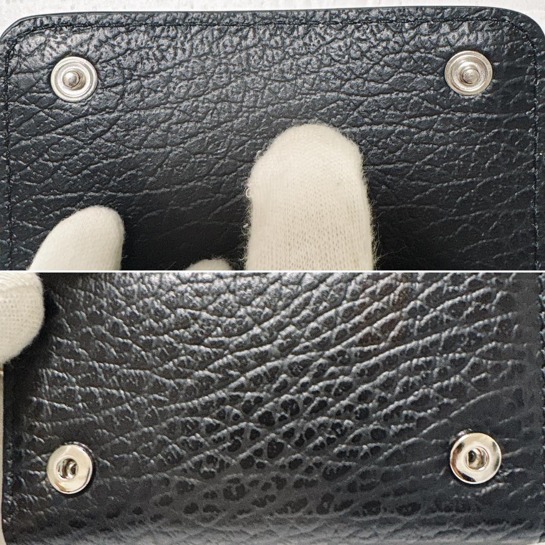 未使用品級✨メゾンマルジェラ 4ステッチ キーケース ブラック レザー